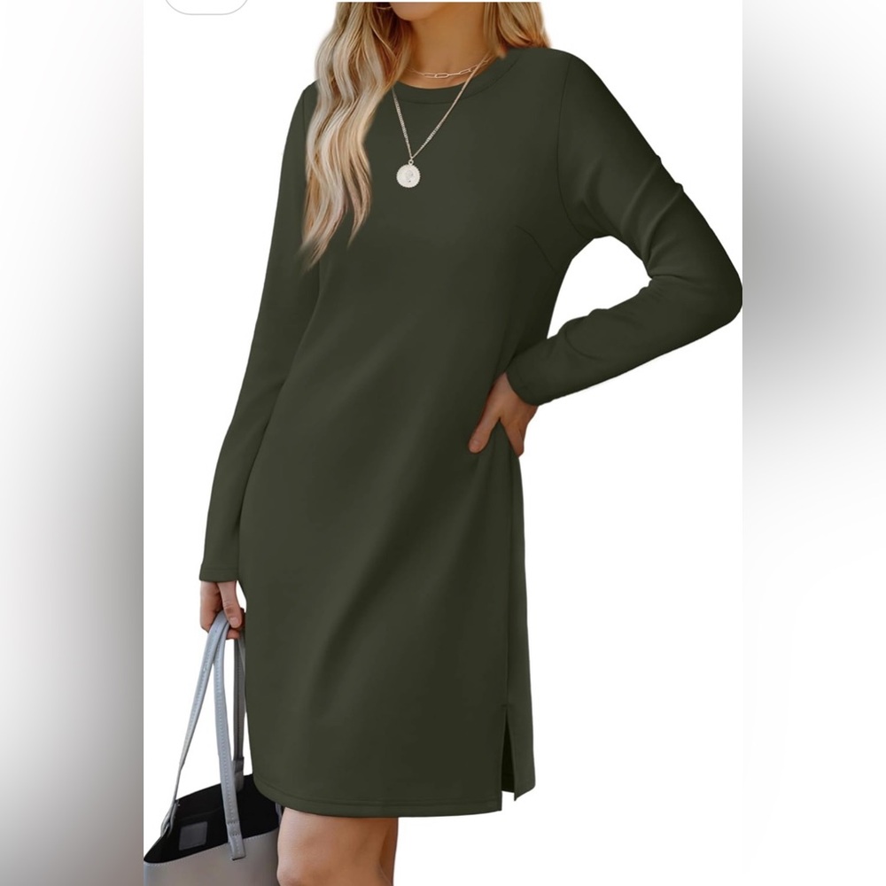 NWOT**** Long Sleeve Olive Green Dress